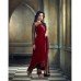 M23006 RED MOHINI GLAMOUR WINTER VELVET DRESS